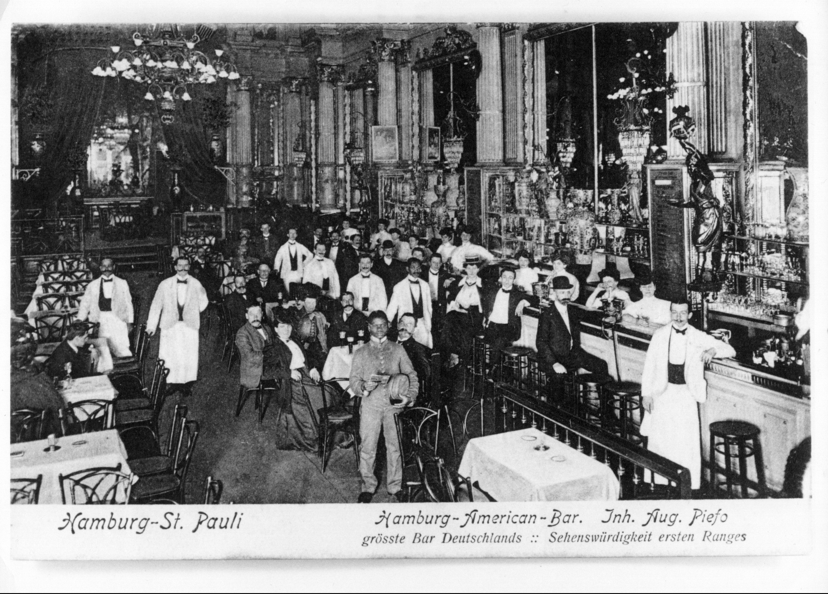 Die „American-Bar“ um 1900, Quelle: Panfoto, St. Pauli Museum